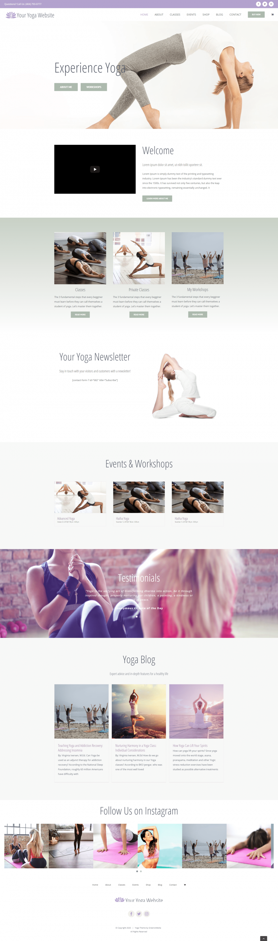 Stunning Yoga Website Design